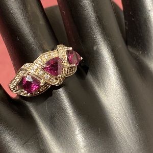 Trillion Raspberry Color Rhodolite